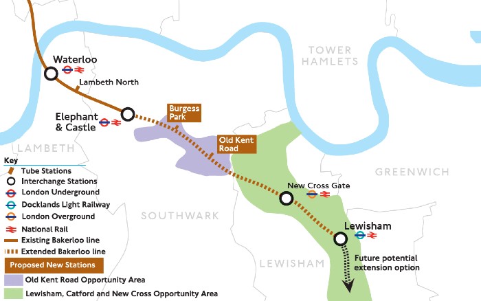 map of bakerloo line extension