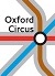 Oxford Circus image from map showing tunnels