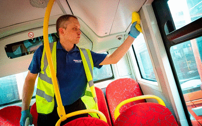 Daily bus cleaning