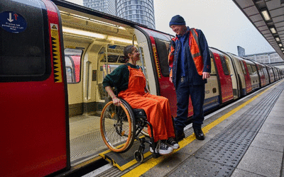 bridging device - customer leaving train