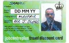 Jobcentre Plus Oyster photocard