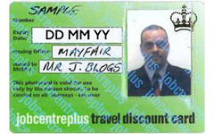 jobcentre plus travel discount card 2022