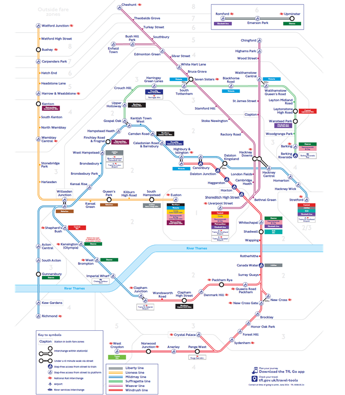 london overground map with new line names