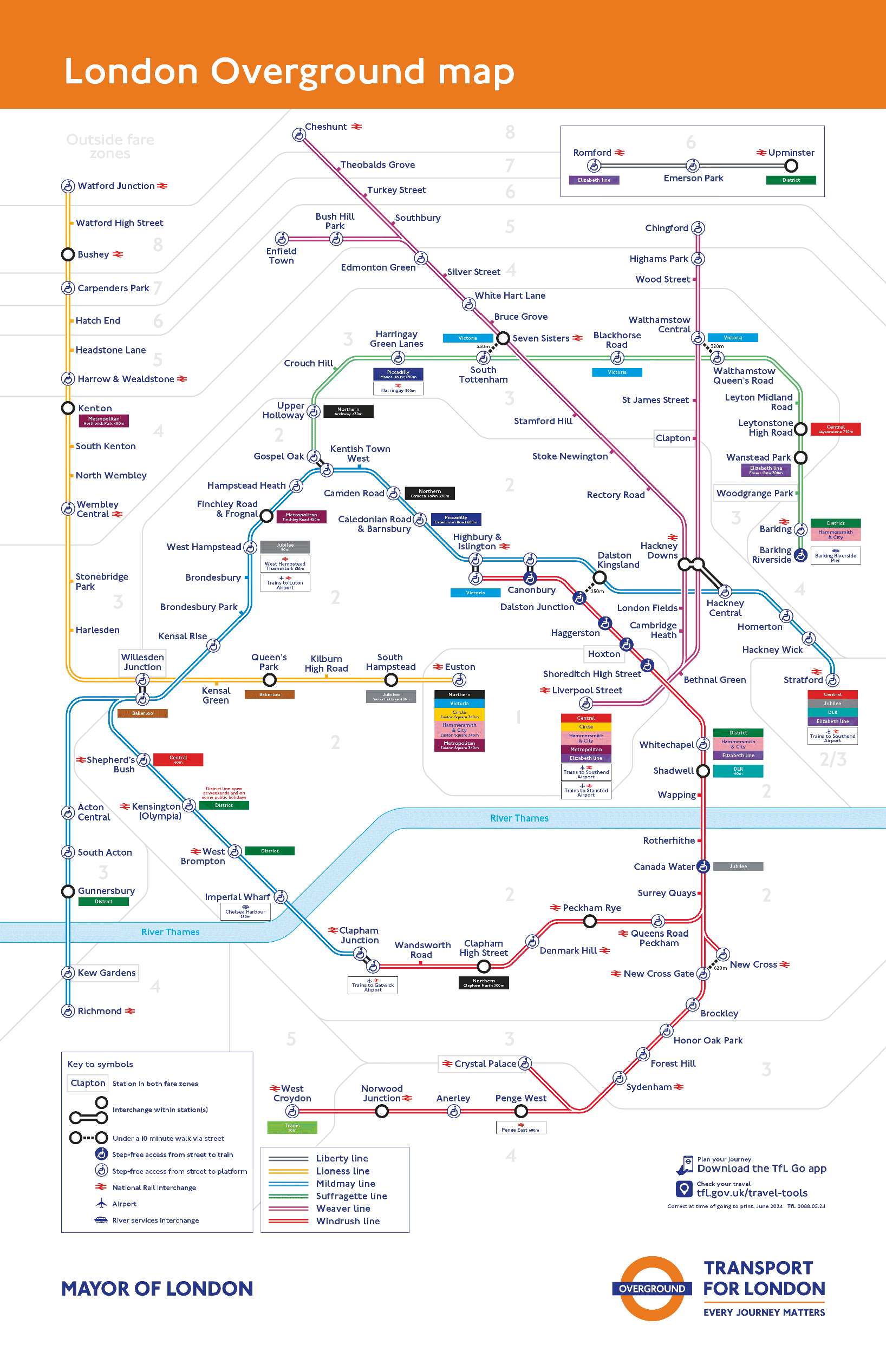 Wimbledon Train Line Map Overground - Transport For London