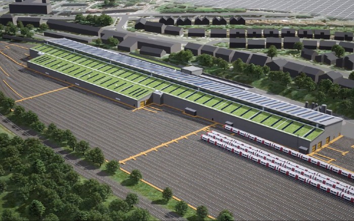 cgi of green roofs at cockfosters sidings