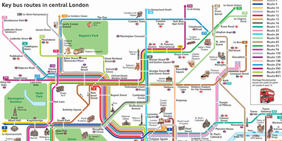 london tube map with attractions