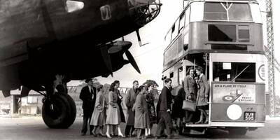 Halifax Bomber and a bus