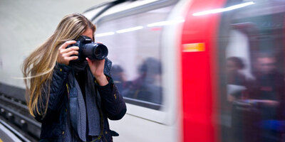 Photographer on the Tube