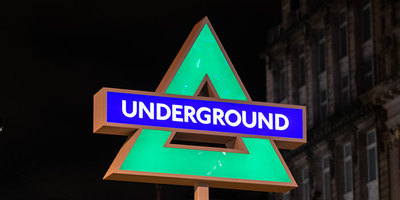 playstation sign on tube station