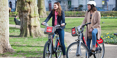 Enjoying a day out in London with Santander Cycles