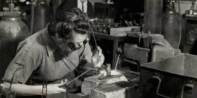 Female welder during World War II