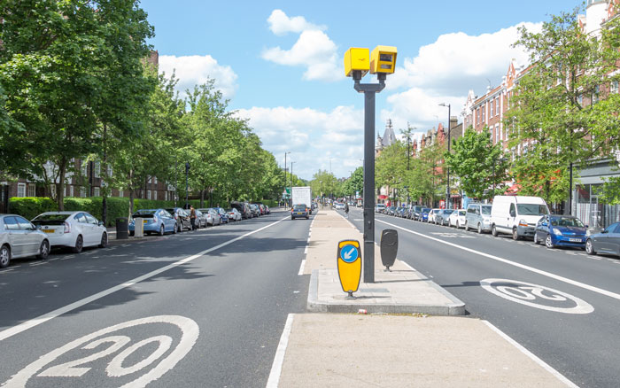 TfL road with 20mph speed limit