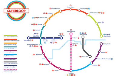 superloop map - routes and stops are illustrative only and subject to consultation
