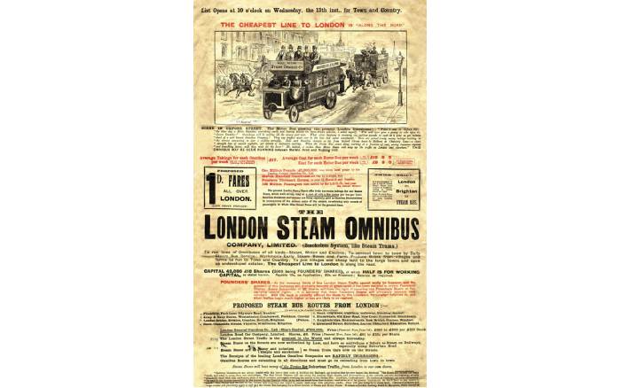 The steam omnibus in London