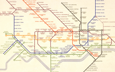 London Underground Original Tube Map Northern Line Diagram Art 