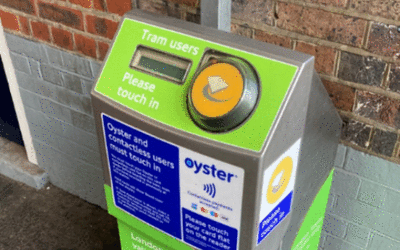 Tram card reader at Wimbledon