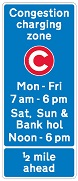 congestion charge boundary sign