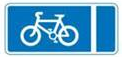 Cycle lane road sign
